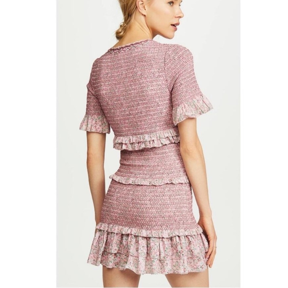 LoveShackFancy Aveline Smocked Flutter Mini Dress - Picture 5 of 13